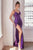 Stretch Satin Glitter and Lace Gown CDS439