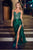 Fitted Beaded Embellishment Satin Dress CDS440