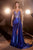Fitted Beaded Embellishment Satin Dress CDS440