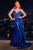 Fitted Beaded Embellishment Satin Dress CDS440