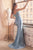 Glitter and Lace Stretch Satin Gown CDS450