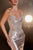 Glitter and Lace Stretch Satin Gown CDS450
