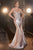 Glitter and Lace Stretch Satin Gown CDS450