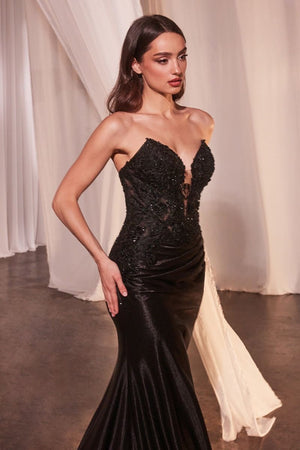 Strapless  Fitted Lace LaDivine CDS465