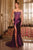 Ladivine CDS543 Strapless Beaded Corset Evening Dress
