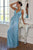 LaDivine CDS577 Halter Beaded Fringe Evening Gown