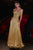 LaDivine CDS577 Halter Beaded Fringe Evening Gown