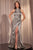 Halter Satin Fitted Dress CH031