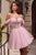 La Divine CJ420 Glitter Tulle Corset Homecoming Mini Dress - image 3