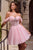 La Divine CJ420 Glitter Tulle Corset Homecoming Mini Dress - image 1
