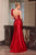 Ladivine CM386  One-Shoulder Fitted Evening Gown