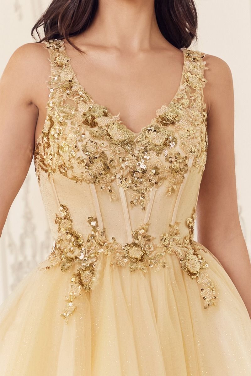 Sequin Beaded A-Line Short Dress CY019 Sparkly Gowns Sequin Beaded A-Line Short Dress CY019 Sparkly Gowns