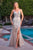 Ladivine CK2408  Crystals and Sequins Beaded Fitted Evening Gown