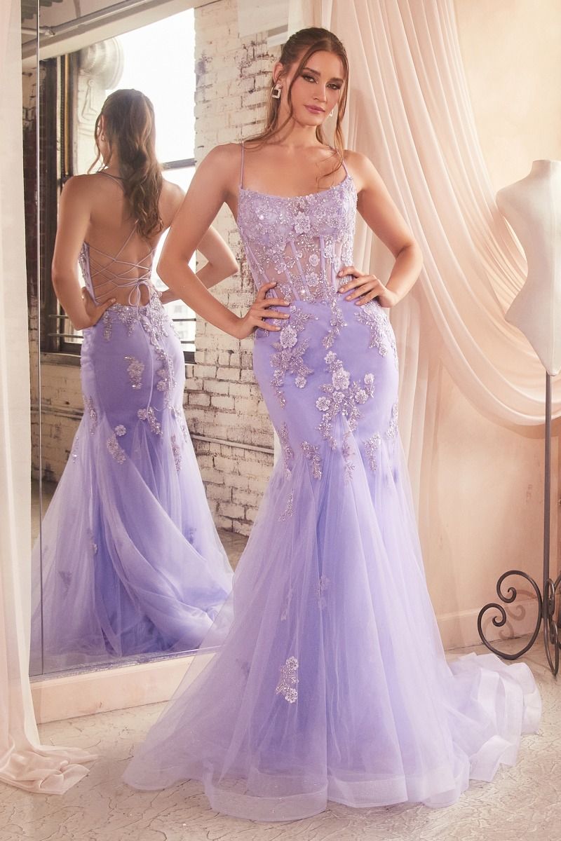 Embellished Pastel Mermaid Dress La Divine D145 Sparkly Gowns Embellished Pastel Mermaid Dress La Divine D145 Sparkly Gowns