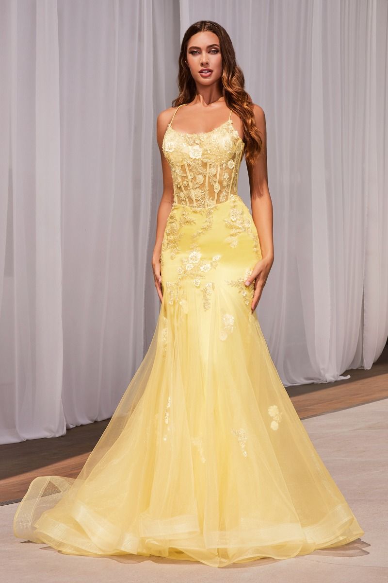 Embellished Pastel Mermaid Dress La Divine D145 Sparkly Gowns Embellished Pastel Mermaid Dress La Divine D145 Sparkly Gowns