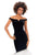 Ashley Lauren 11312 Off Shoulder Velvet Gown with Asymmetrical Organza Skirt