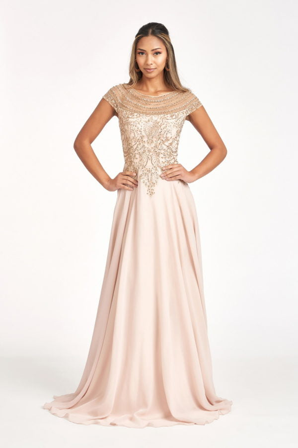 Embellished Chiffon A-Line Dress GL3065 Sparkly Gowns Embellished Chiffon A-Line Dress GL3065 Sparkly Gowns