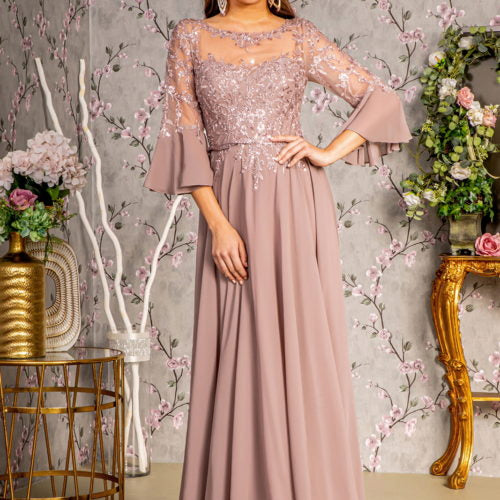Floral Embroidered A-Line Long Dress GL3434 Sparkly Gowns Floral Embroidered A-Line Long Dress GL3434 Sparkly Gowns