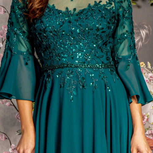 Floral Embroidered A-Line Long Dress GL3434 Sparkly Gowns Floral Embroidered A-Line Long Dress GL3434 Sparkly Gowns