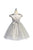 Holiday Sleeve Satin Dress with Tulle Skirt 452