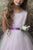 Vestido elegante de fiesta de cumpleaños para niña con flores de satén y tul 208A