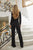 Long Sleevess Black & White  Elegant Jumpsuit 81067