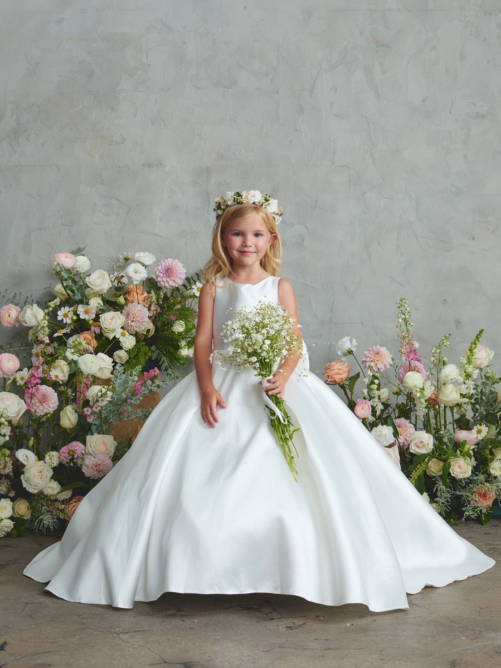 Mikado A-Line Flower Girl Dress 5922 Ivory / 14 Mikado A-Line Flower Girl Dress 5922 Ivory / 14