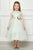 Vestido elegante de fiesta de cumpleaños para niña con flores de satén y tul 208A