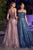 Glitter Appliques Off The Shoulder A-Line Long Gown J835
