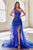 One Shoulder Glitter & Tulle Gown J869