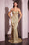La Divine J871  Strapless Silver Embellished Gown
