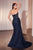 Fitted Strapless Sparkly and Lace Dress Ladivine J875