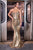 Ladivine J894 Deep Neckline Crystal  Intrincate  Evening Dress