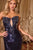 Ladivine J894 Deep Neckline Crystal  Intrincate  Evening Dress