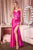 Crystal Embellished Fitted Gown La Divine J899
