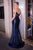 Crystal Embellished Fitted Gown La Divine J899