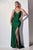 Stretch V-Neckline Long Jersey Dress KV1065