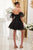 Strapless Floral Glitter Appliques Short Gown KV1089