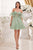 Strapless Floral Glitter Appliques Short Gown KV1089