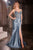 Satin and Lace Fitted Gown KV1112