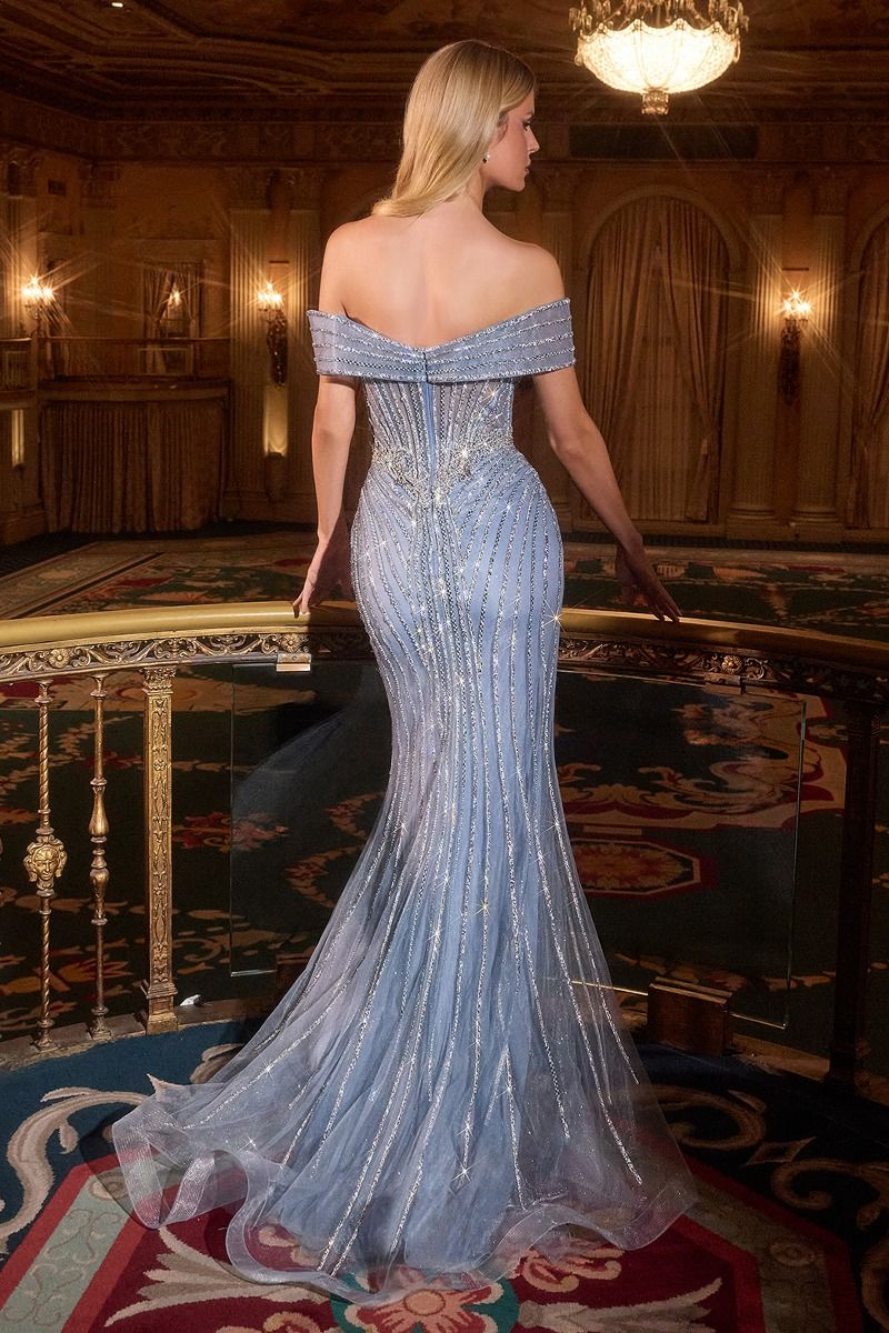 Ladivine KV1130 Crystal-embellished Mermaid Evening Dress Sparkly Gowns Ladivine KV1130 Crystal-embellished Mermaid Evening Dress Sparkly Gowns