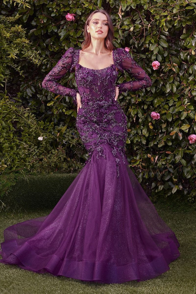 Andrea and Leo MA101 Dinasty Lace Mermaid Gown with Bolero Smoky Blue (SteelBlue) / 18 Andrea and Leo MA101 Dinasty Lace Mermaid Gown with Bolero Smoky Blue (SteelBlue) / 18