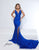 Johnathan Kayne 9213A V-Neckline Flit and flare Gown