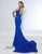 Johnathan Kayne 9213A V-Neckline Flit and flare Gown