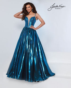 Johnathan Kayne 3315 Metallic Jersey Ball Gown