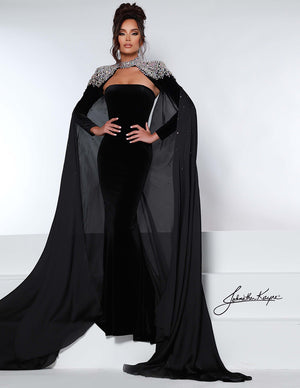 Johnathan Kayne 2453 Stretch Velvet Evening Gown