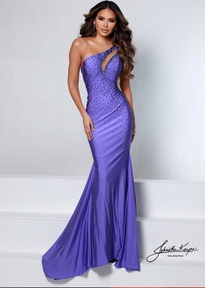 Johnathan Kayne 2516 One Shoulder Evening Dress