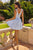 Amoris T735 Square-Neck Satin Fit-and-Flare Mini Dress