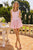 Amoris T735 Square-Neck Satin Fit-and-Flare Mini Dress