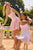 Amoris T735 Square-Neck Satin Fit-and-Flare Mini Dress